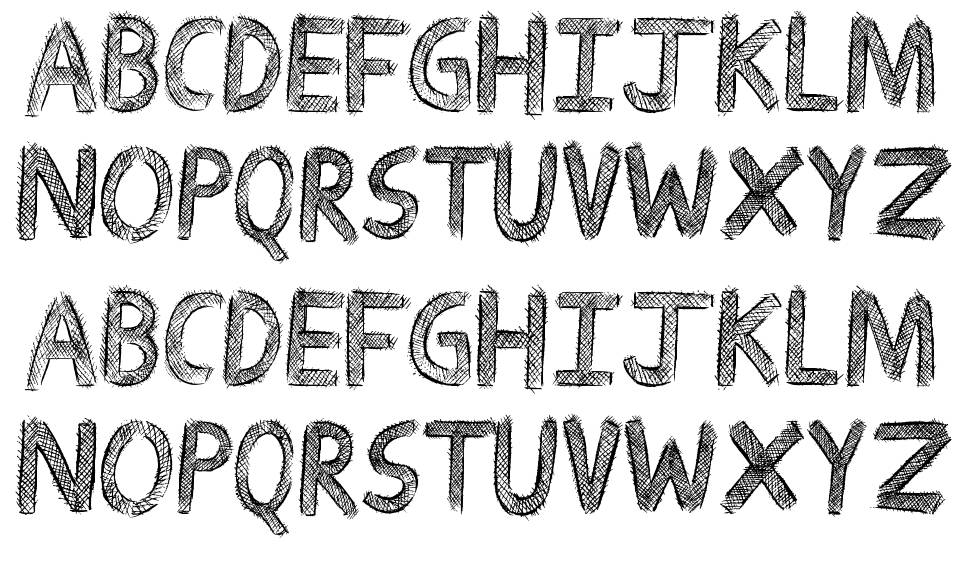 Drawing Guides font specimens