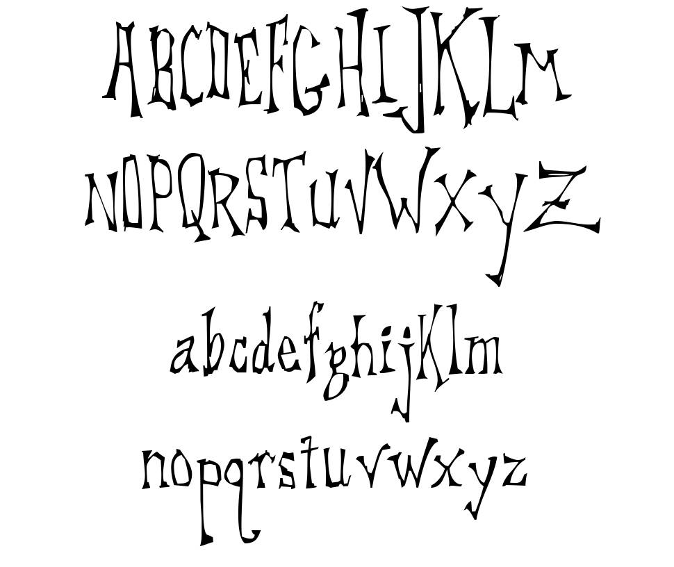 DreadLox písmo Exempláře