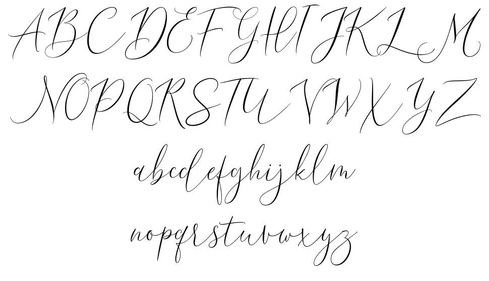 Dream Lavigne Script font specimens