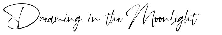 Dreaming in the Moonlight font