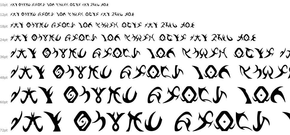Drenn s Runes písmo Vodopád