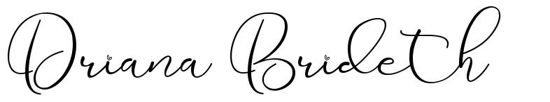 Driana Brideth font