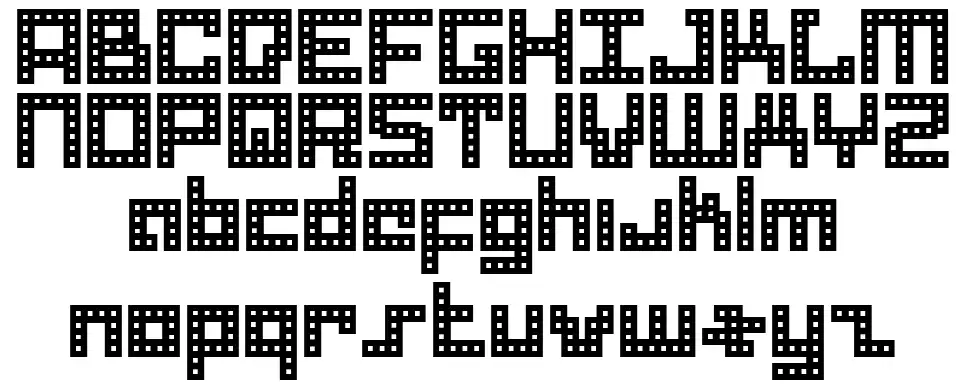 Drid Herder Bitmap font specimens