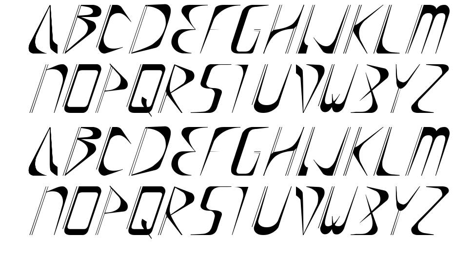 Drift font specimens