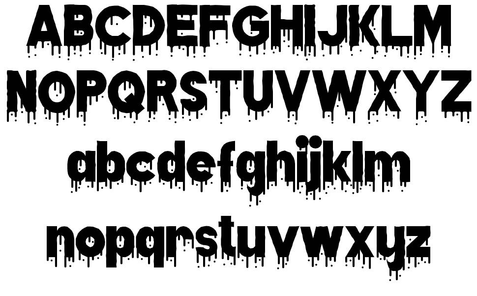 Dripped Ink font Örnekler