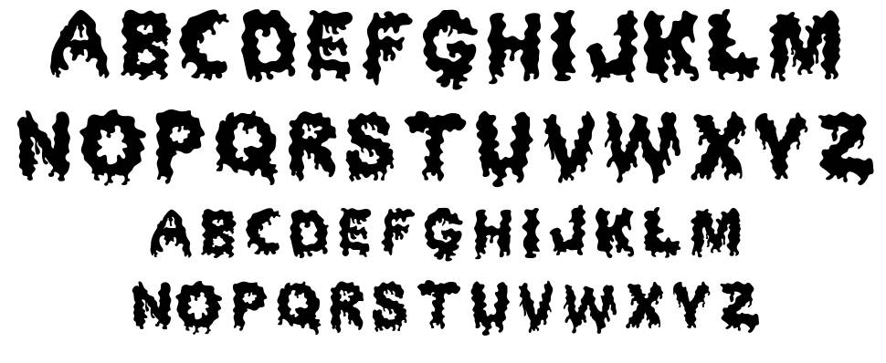 Dripping Horror font specimens