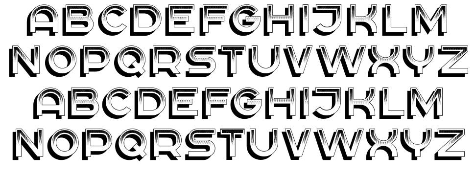 Driveller font specimens
