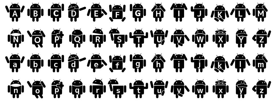 Droid Robot font Örnekler