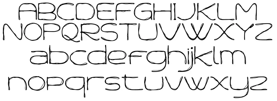 Dropled font specimens