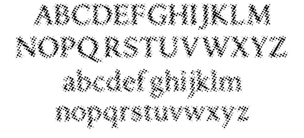 Drugged Individualist 字形 标本