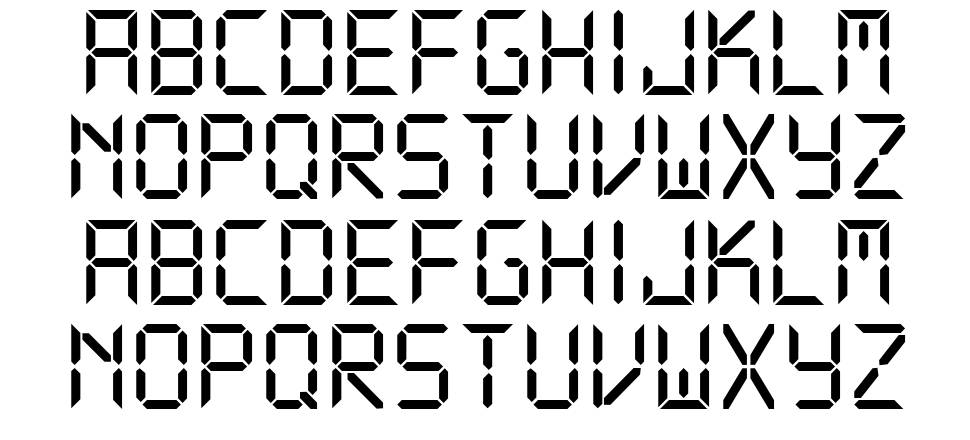 DS-Digital 字形 标本