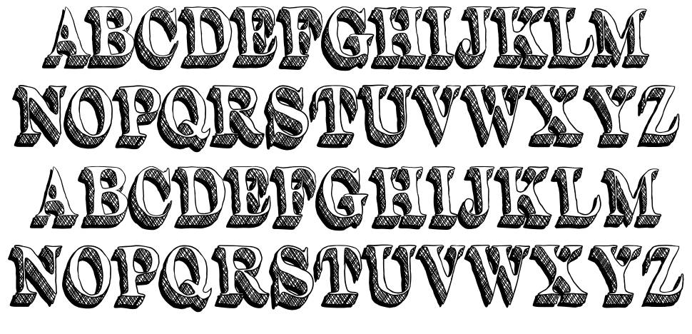 Dullard 字形 标本