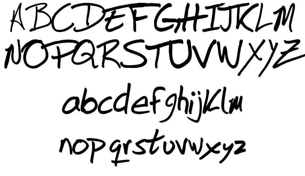 Dunton Writing font specimens