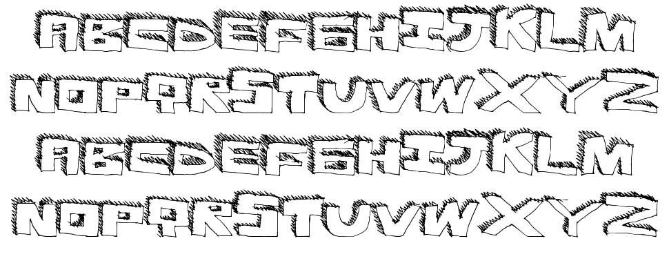 Durh Shapes font specimens