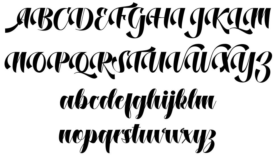 Dustine Script font specimens