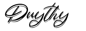 Duythy font