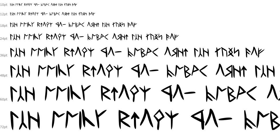 Dwarvinian písmo Vodopád