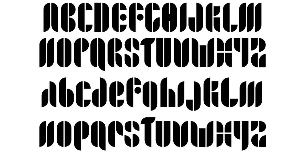 Dynamic Block font specimens