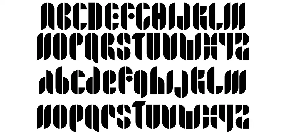 Dynamic Block font specimens