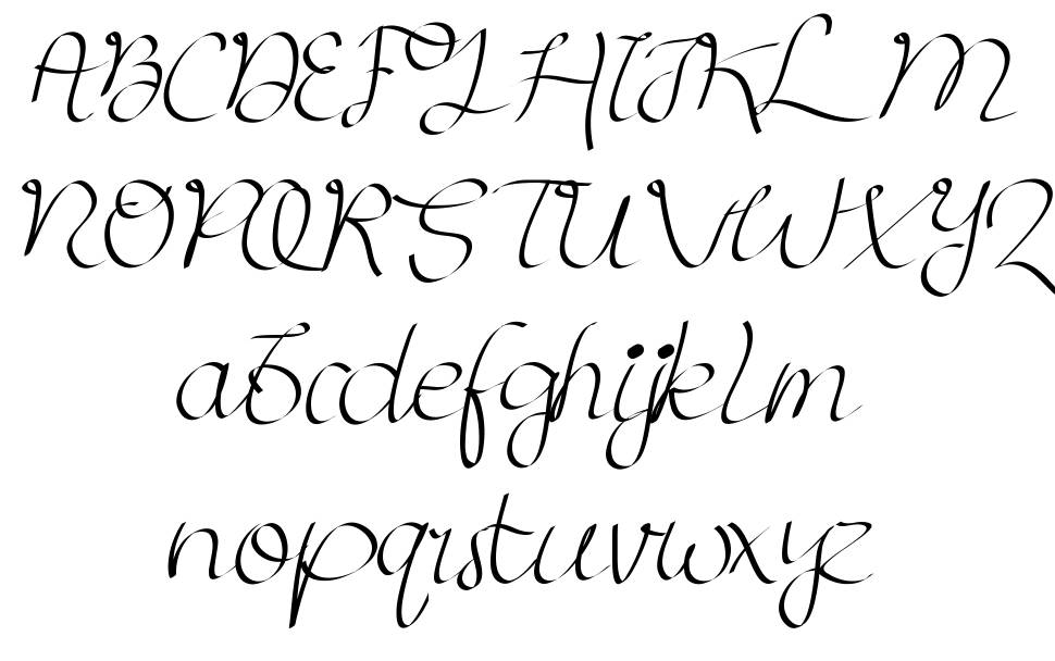Dynamice Script font specimens