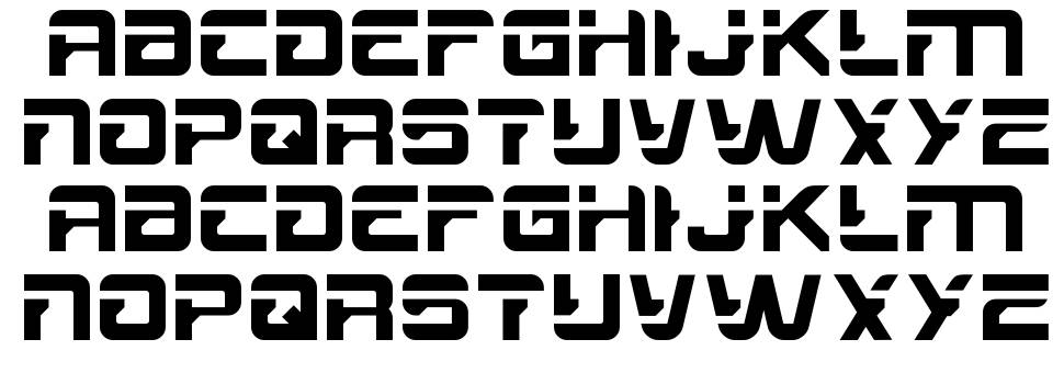 Dyne Type font specimens