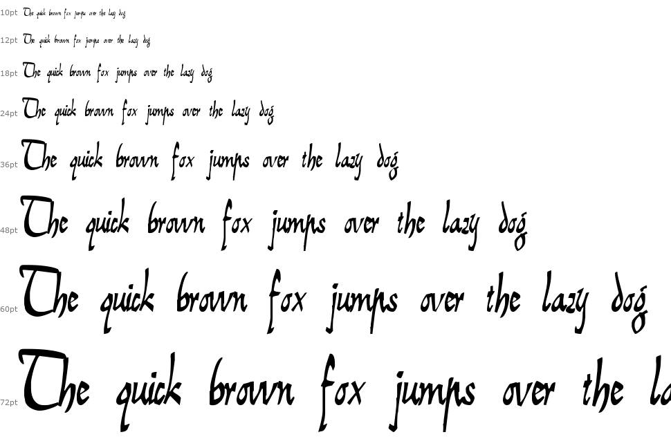 E-Brant Script font Waterfall