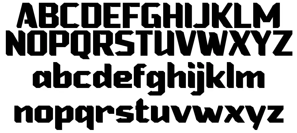 e Electro Box font specimens