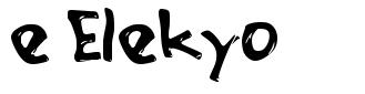 e Elekyo font