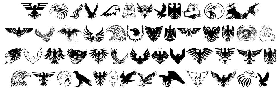 Eagle font specimens