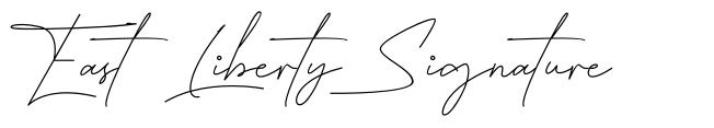 East Liberty Signature schriftart