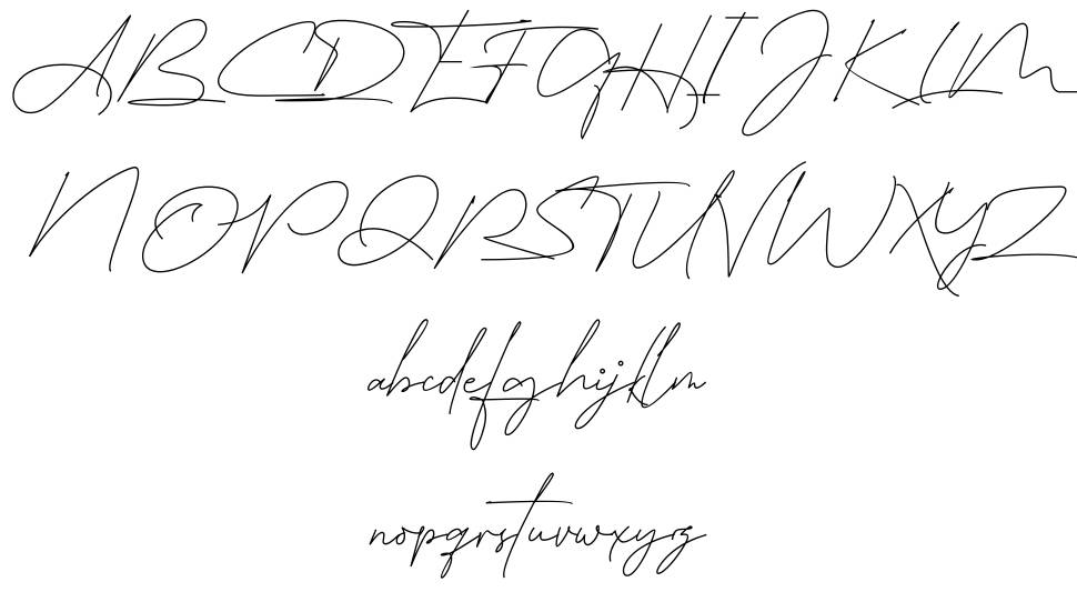 East Liberty Signature font Örnekler