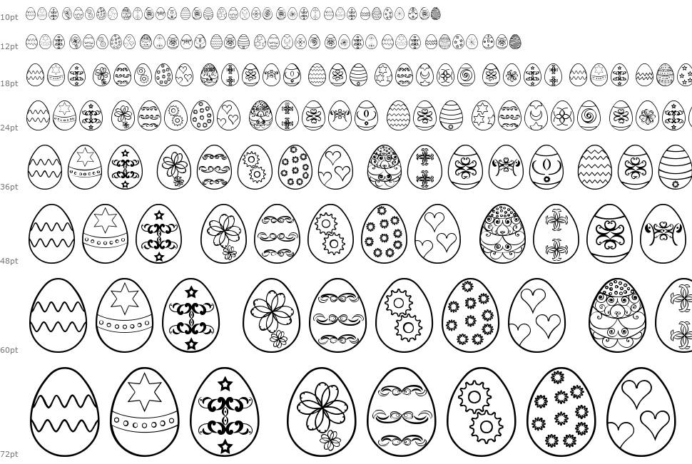 Easter Eggs ST 字形 Waterfall