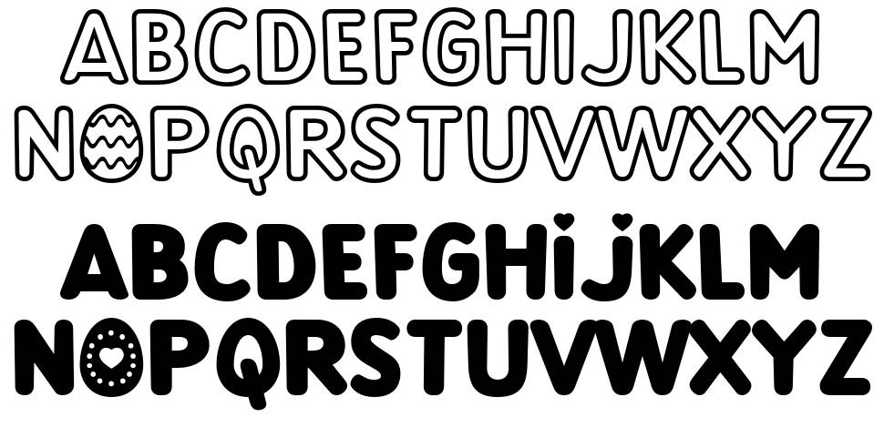 Easterboost font specimens