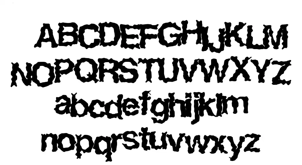 Easy Horror font specimens