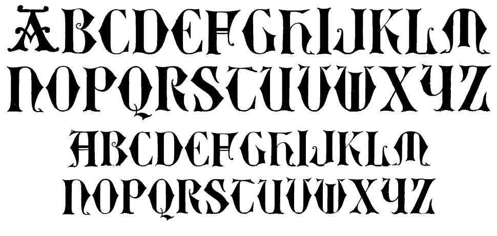 Easy Lombardic Two font specimens