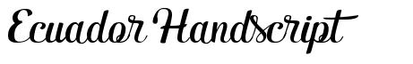 Ecuador Handscript carattere