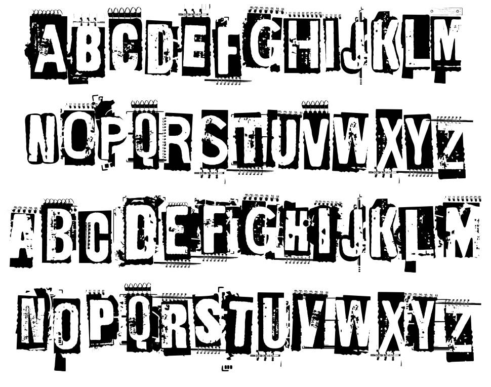 Ed Gein font specimens