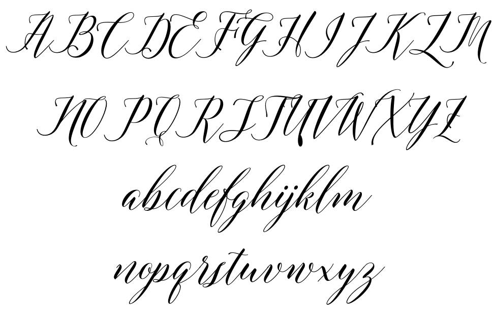 Edelweis Script font Örnekler