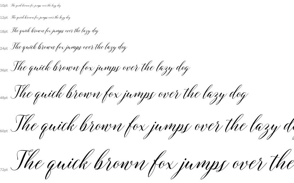 Edelweis Script font Waterfall