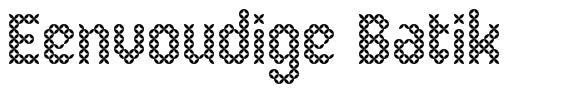 Eenvoudige Batik 字形