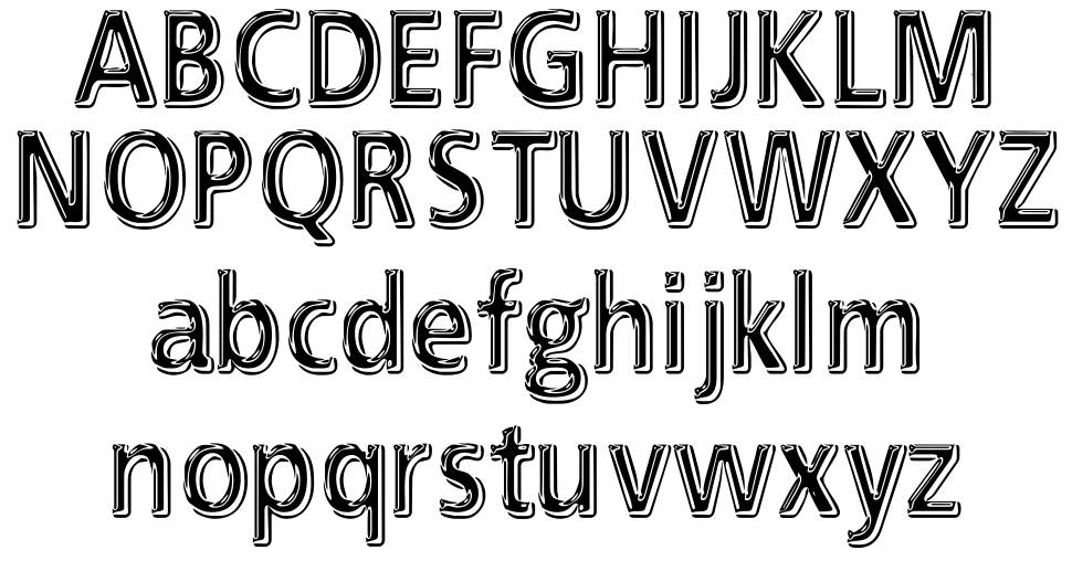 EFN Black Chrome font specimens