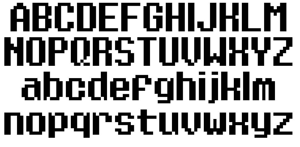 Eight Bit Dragon font Örnekler