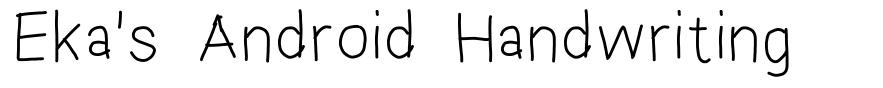 Eka's Android Handwriting フォント
