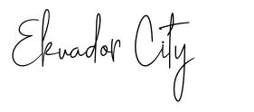 Ekuador City font