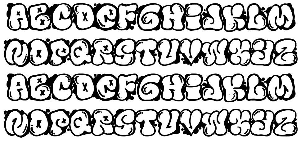 El&Font Bubble font specimens