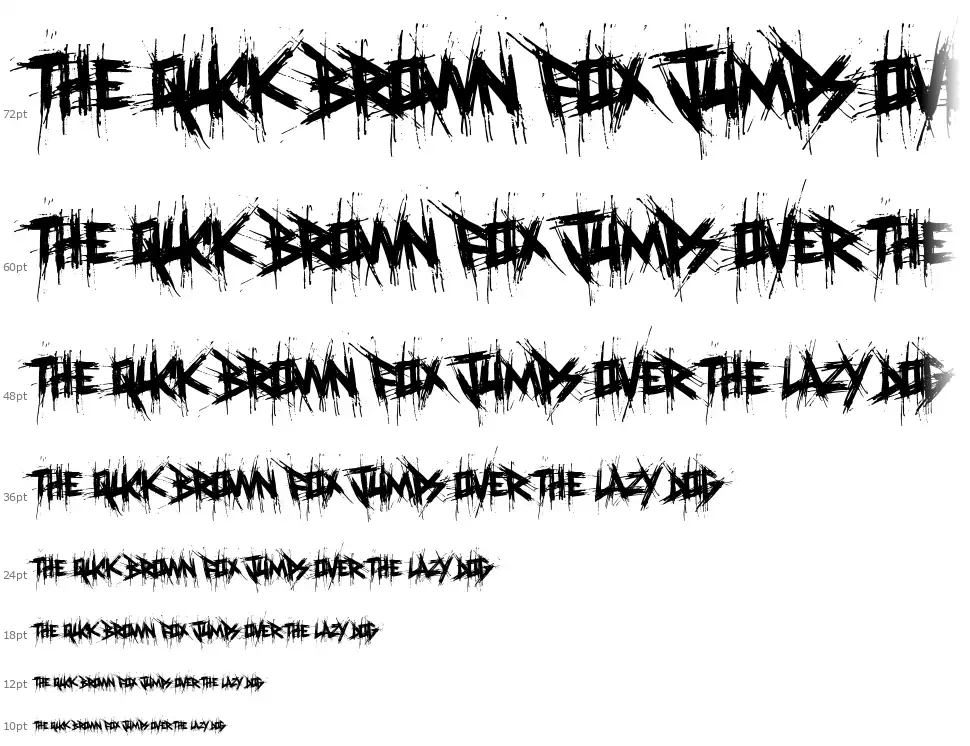 El&Font Destroy!font waterfall