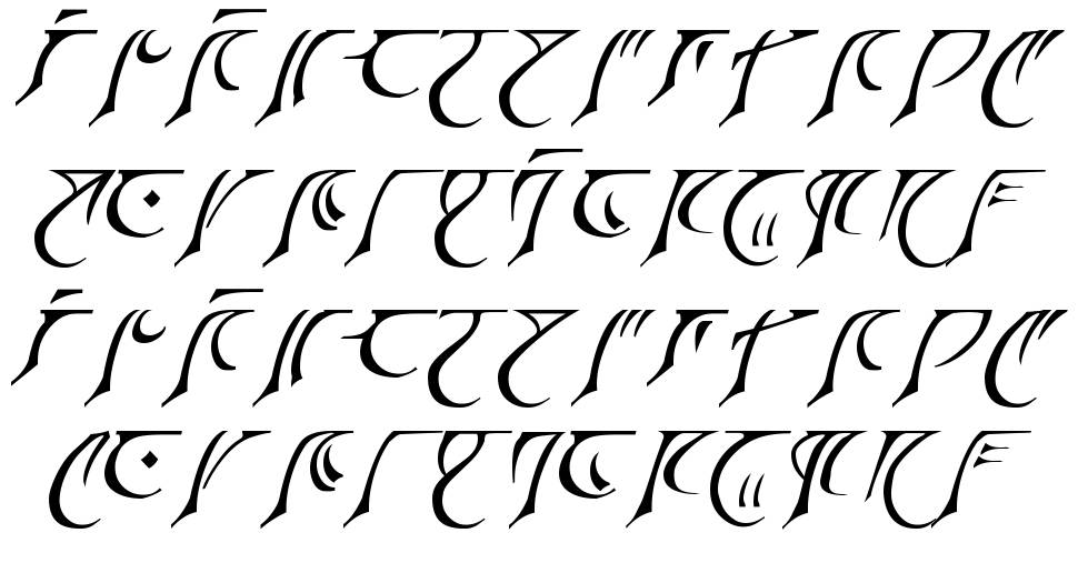 Eladrin font specimens