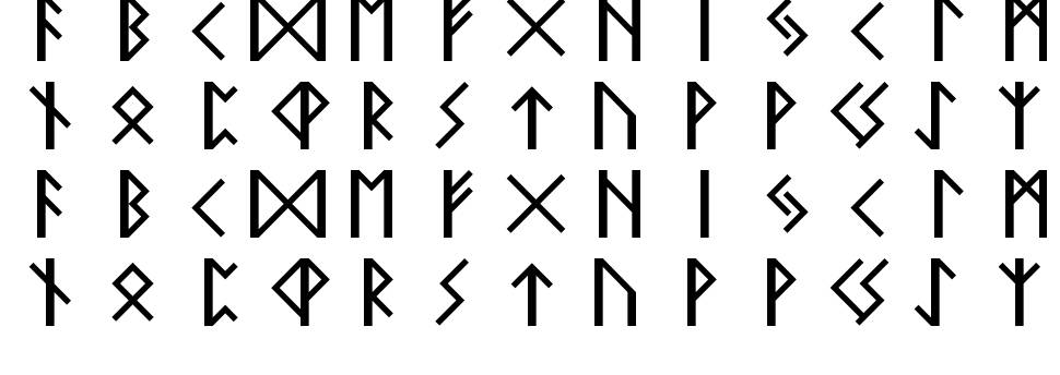 Elder Futhark 2 písmo Exempláře