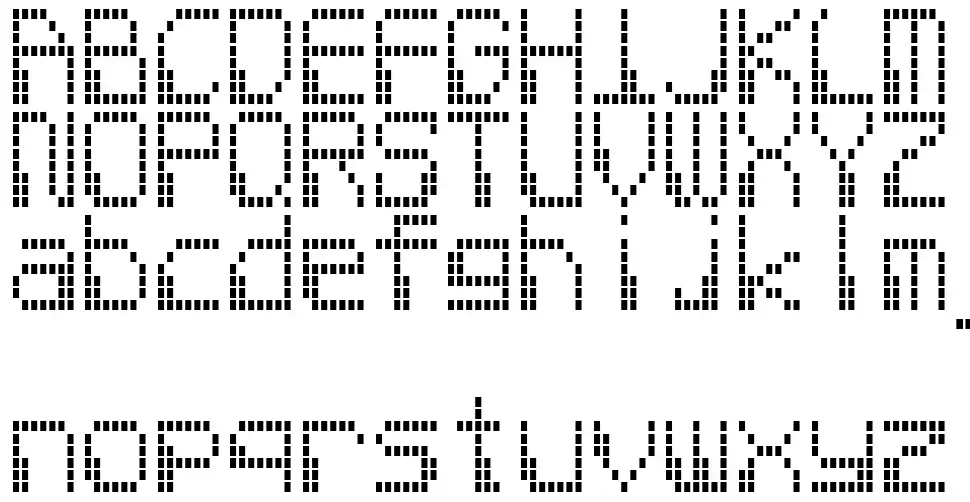 Electron 8F font Örnekler