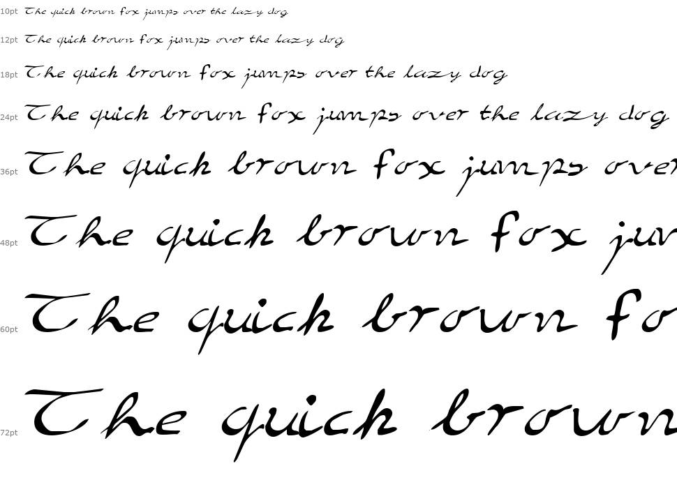 Elegant Hand Script carattere Cascata